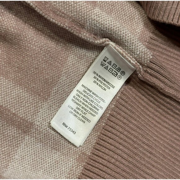 Christian Siriano New York Mauve Pink Plaid Sweater Size Small NWOT - Picture 4 of 4